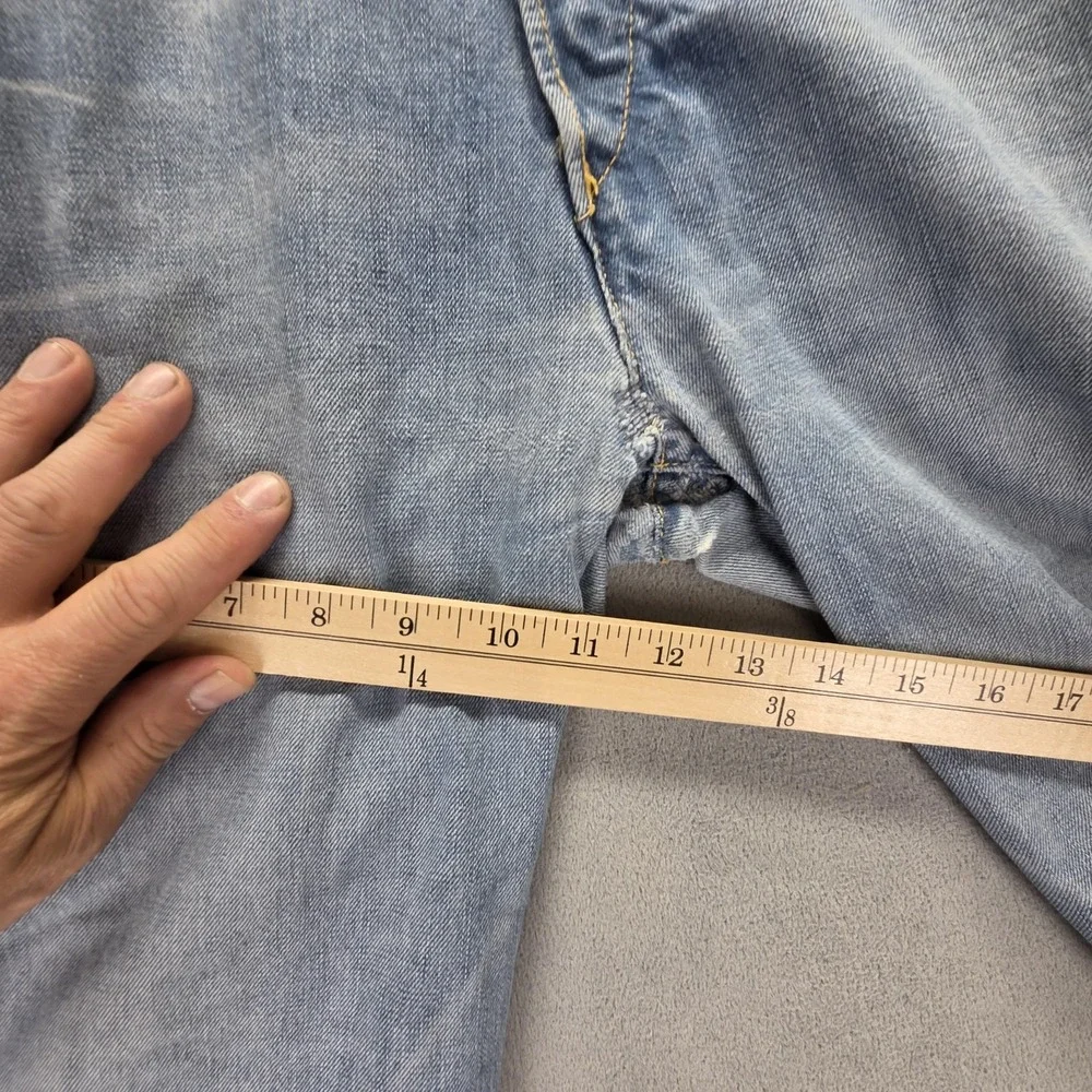 VTG Levis Engineered Jeans Mens Blue Twisted Flap Pockets Altered Hem Fits 34x25